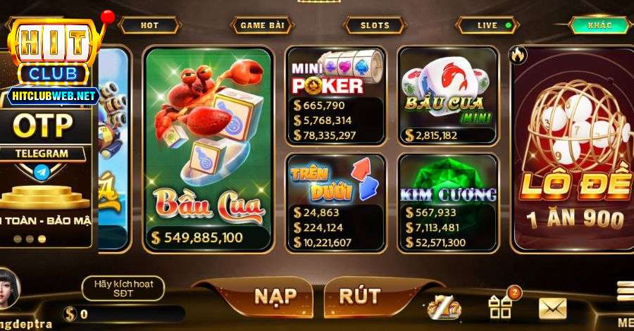 Trên Dưới Hitclubweb thu hút đông đảo bet thủ tham gia